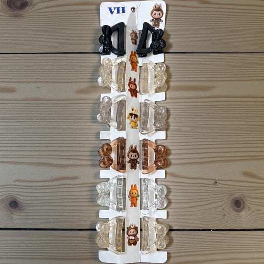 Unique Glossy Korean Hair Clips (Pack of 12 pcs) JHKC100163