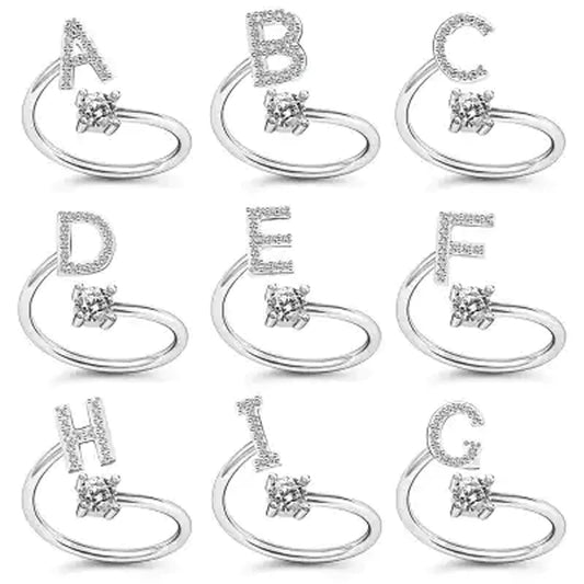 Sterling Silver Alphabet Ring for Gifting
