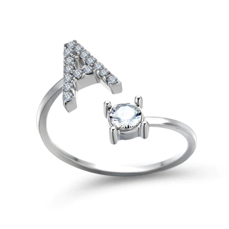 Sterling Silver Alphabet Ring for Gifting