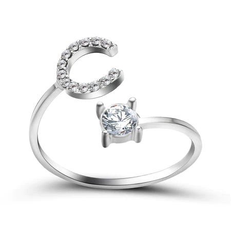 Sterling Silver Alphabet Ring for Gifting