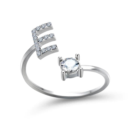 Sterling Silver Alphabet Ring for Gifting