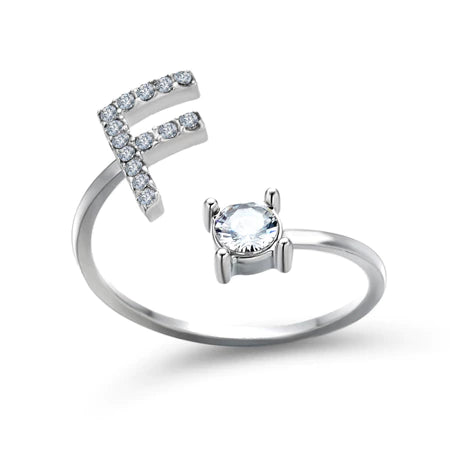 Sterling Silver Alphabet Ring for Gifting