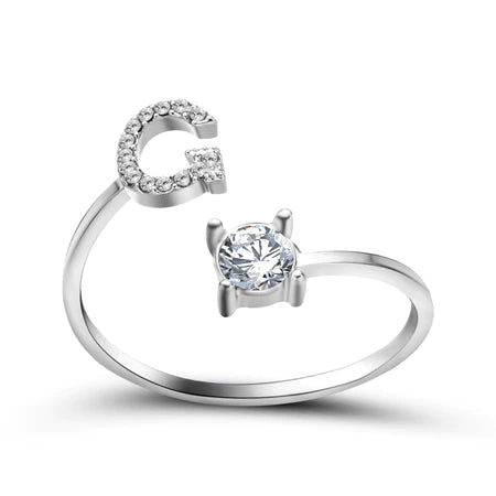 Sterling Silver Alphabet Ring for Gifting