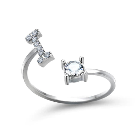 Sterling Silver Alphabet Ring for Gifting