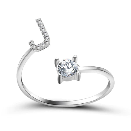 Sterling Silver Alphabet Ring for Gifting