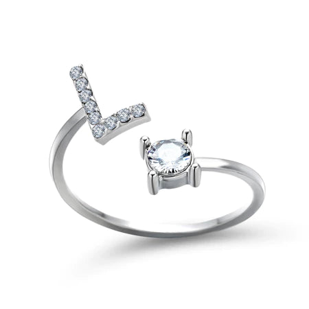 Sterling Silver Alphabet Ring for Gifting