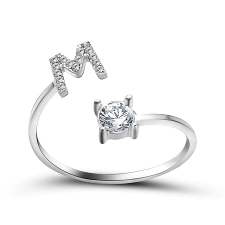 Sterling Silver Alphabet Ring for Gifting