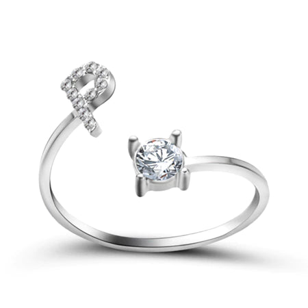 Sterling Silver Alphabet Ring for Gifting