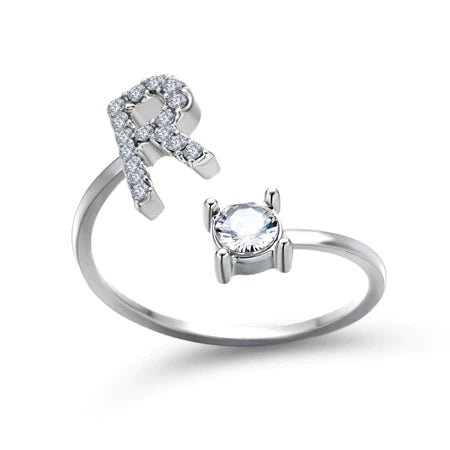 Sterling Silver Alphabet Ring for Gifting