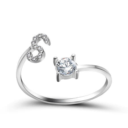 Sterling Silver Alphabet Ring for Gifting