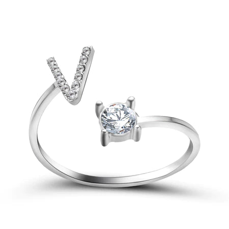 Sterling Silver Alphabet Ring for Gifting