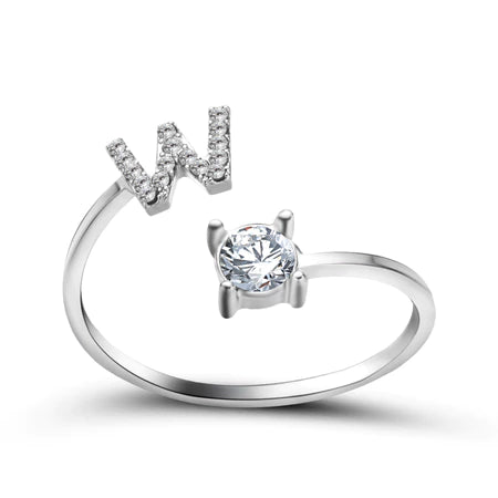 Sterling Silver Alphabet Ring for Gifting