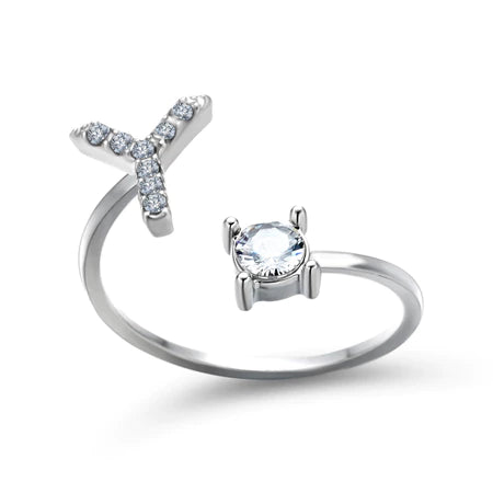 Sterling Silver Alphabet Ring for Gifting