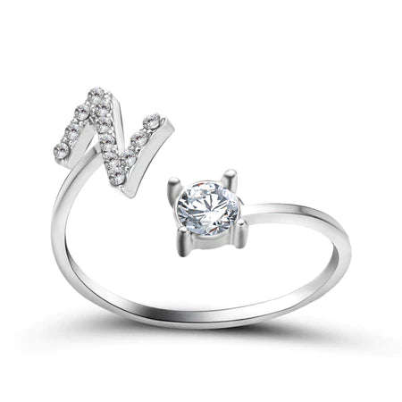Sterling Silver Alphabet Ring for Gifting