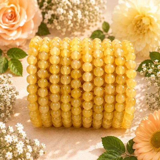 Jelly Beads 8mm - Light Yellow