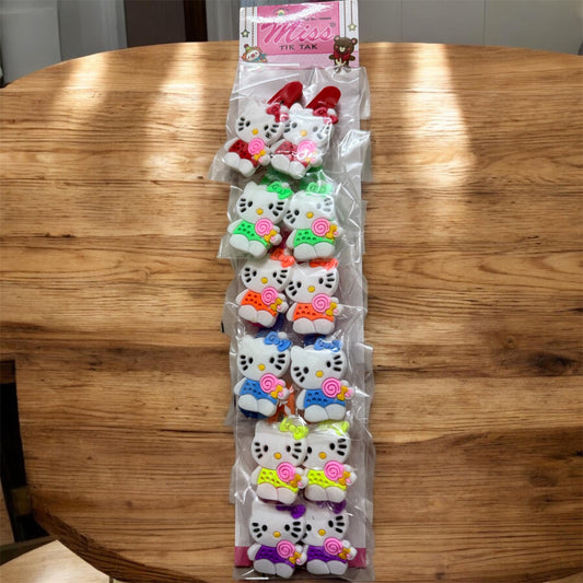Kitty Hair Clips (Pack of 12 pcs) JHKC100261