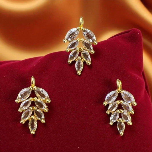 Trending AD Stone Leaf Pendant 1PC