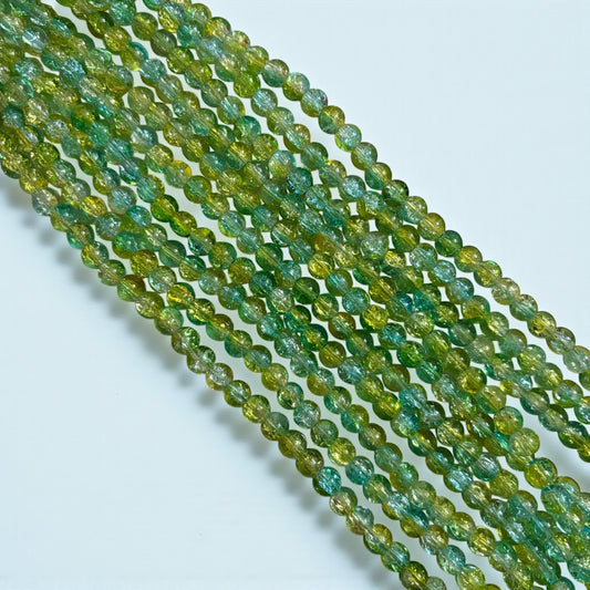 Crackle Beads 8mm - Sea Blue & Yellow