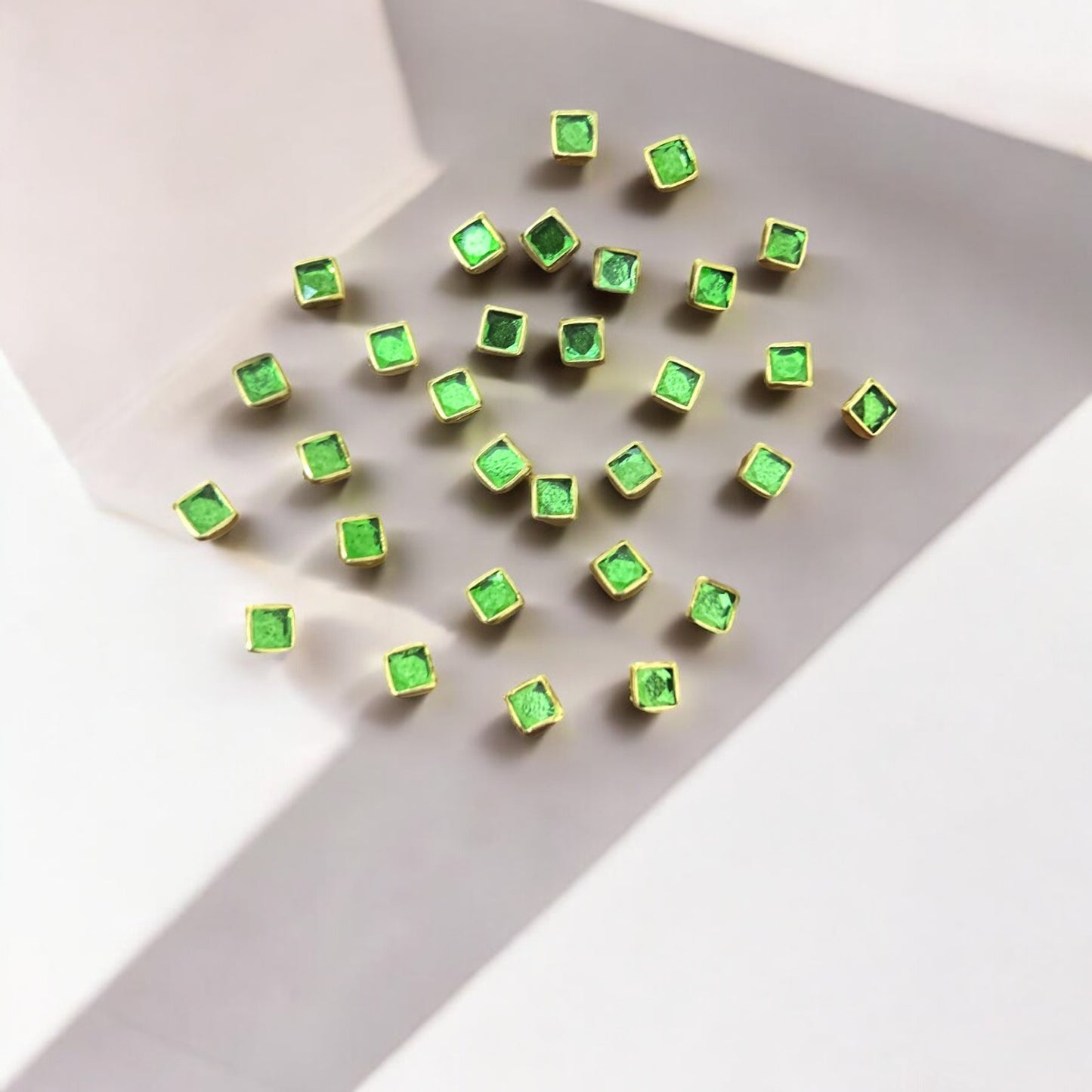 Square Stones (10gms) for Jewelry Making, Bangles & Embroidery