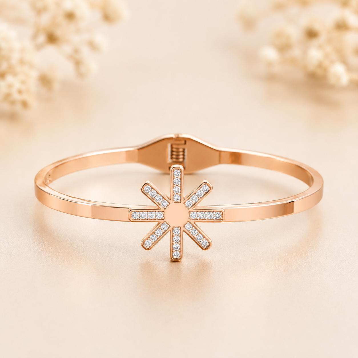 Luxury Anti Tarnish Bangle Bracelet (Rose Gold) - ATB49