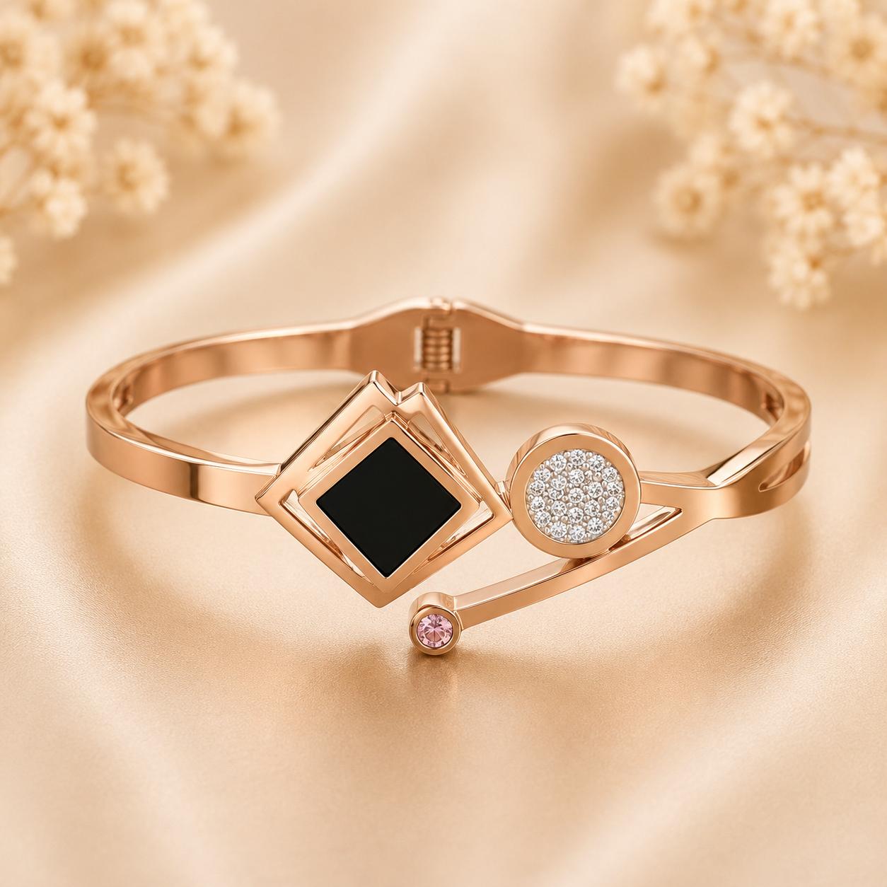 Luxury Anti Tarnish Bangle Bracelet (Rose Gold) - ATB53