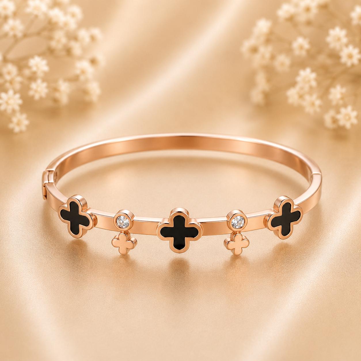 Luxury Anti Tarnish Bangle Bracelet (Rose Gold) - ATB66