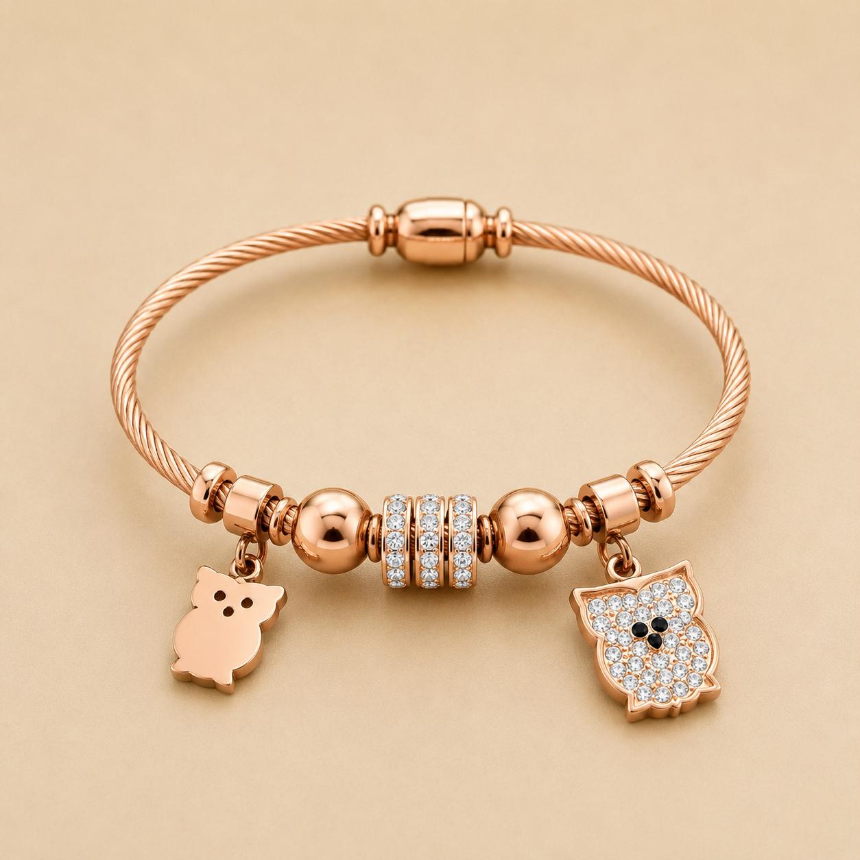 Luxury Anti Tarnish Bangle Bracelet (Rose Gold) - ATB87