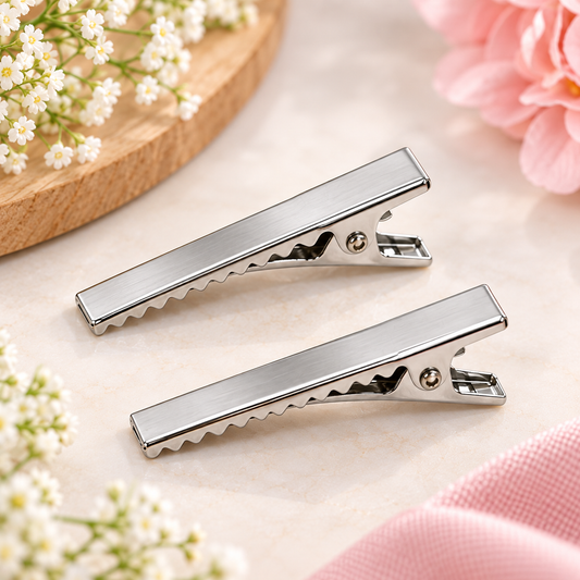 Small Alligator Clip 4cm - Silver (Pack of 2pcs)