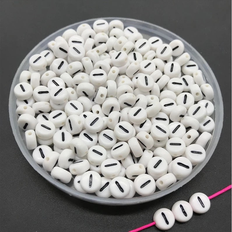 Round Alphabet Letter Beads (Pack of 10pcs)