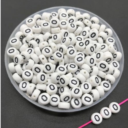 Round Alphabet Letter Beads (Pack of 10pcs)