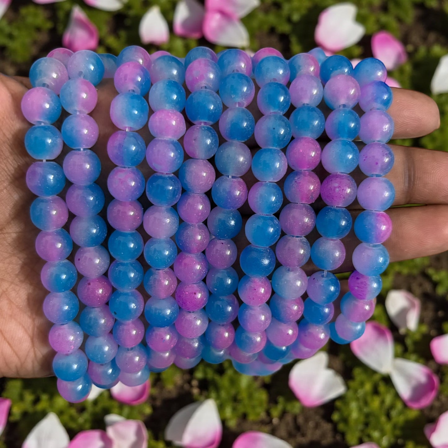 Dual Shade Jelly Beads 8mm - Type 9