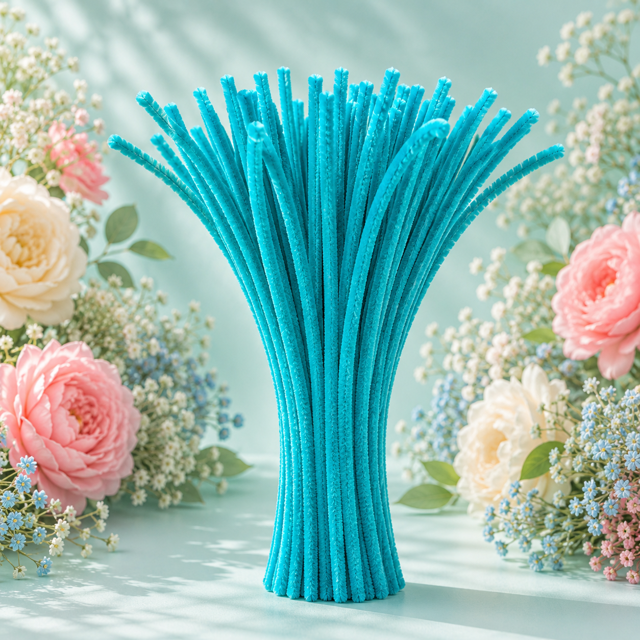 Pipe Cleaners for DIY Crafts (Pack of 95 - 100pcs) - Sea Blue