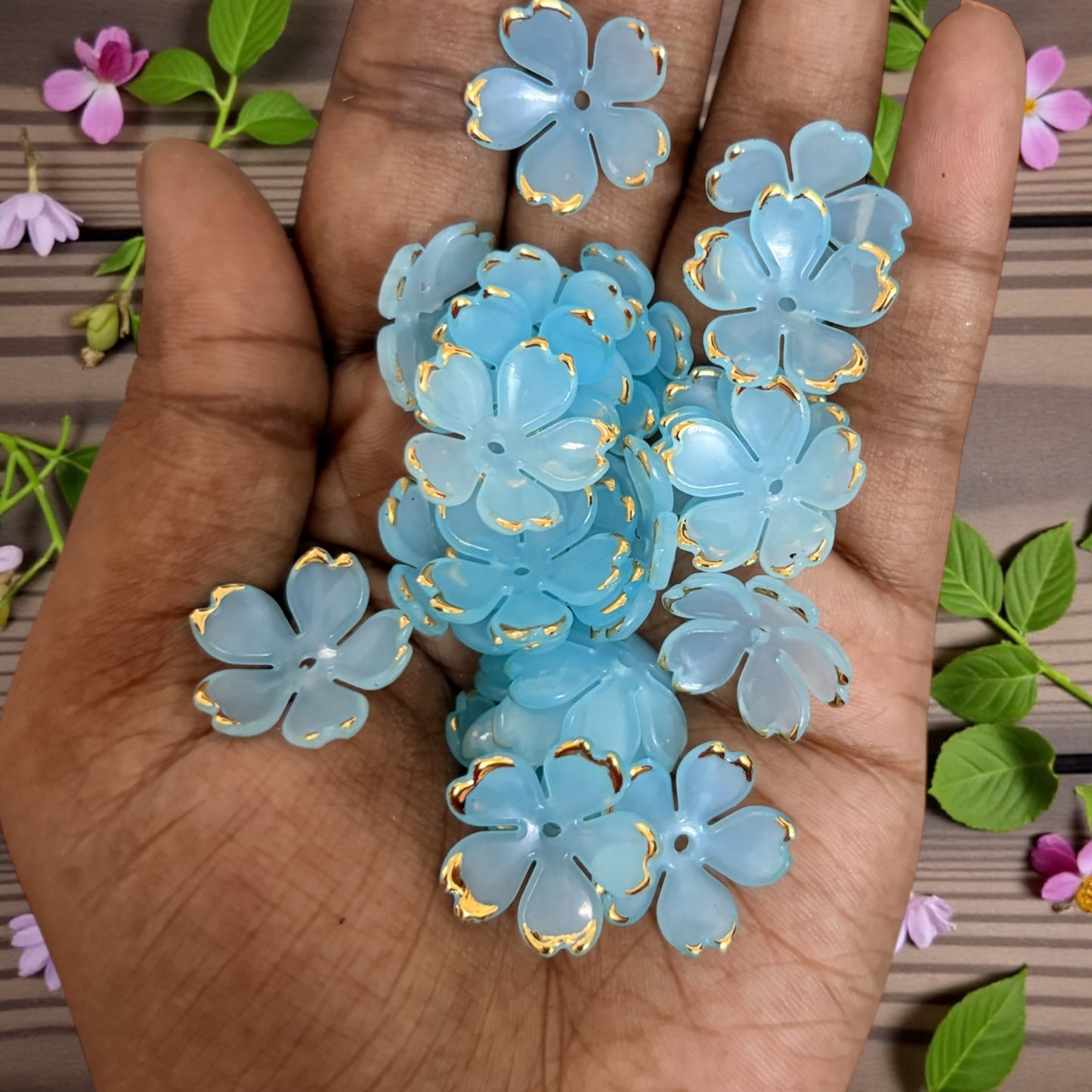 Premium Acrylic Five Petals Flower (10gms) - Type 5