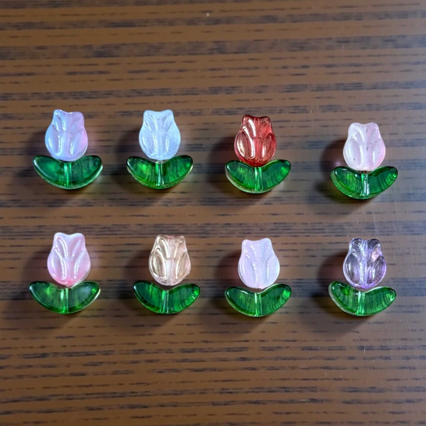 Premium Tulip Flower with Green Leaf (1 Pair) - Type 2