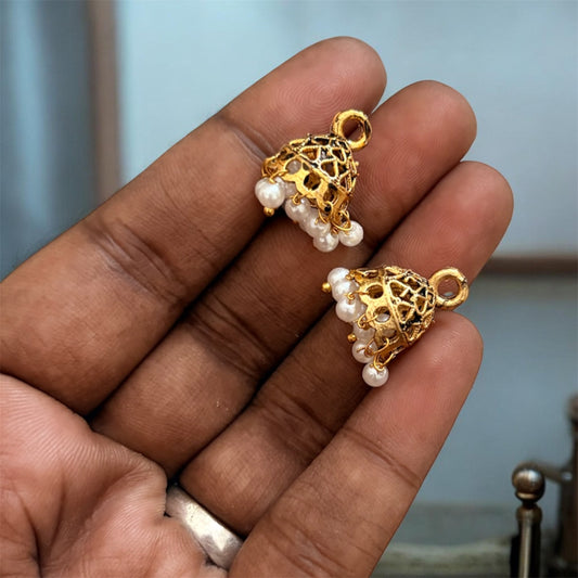 Jhumka with Pearl Beads (1 Pair) - Type #2