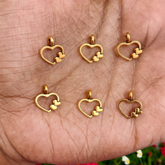 Heart Metal Charms (Pack of 10pcs)
