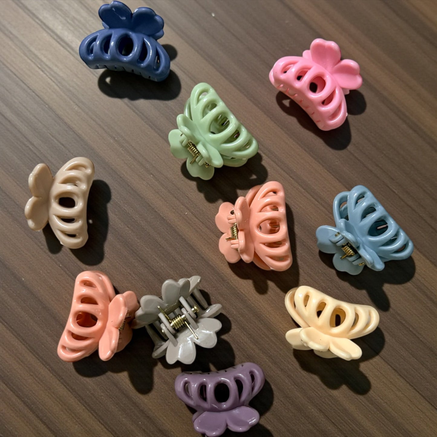 BEE N BEE Pastel Korean Hair Claw Clips (Small) - Pack of 10 Pcs JHKC1000053