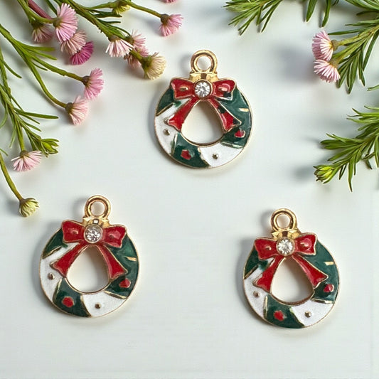Christmas Enamel Charm (1 Pc) - Design #16
