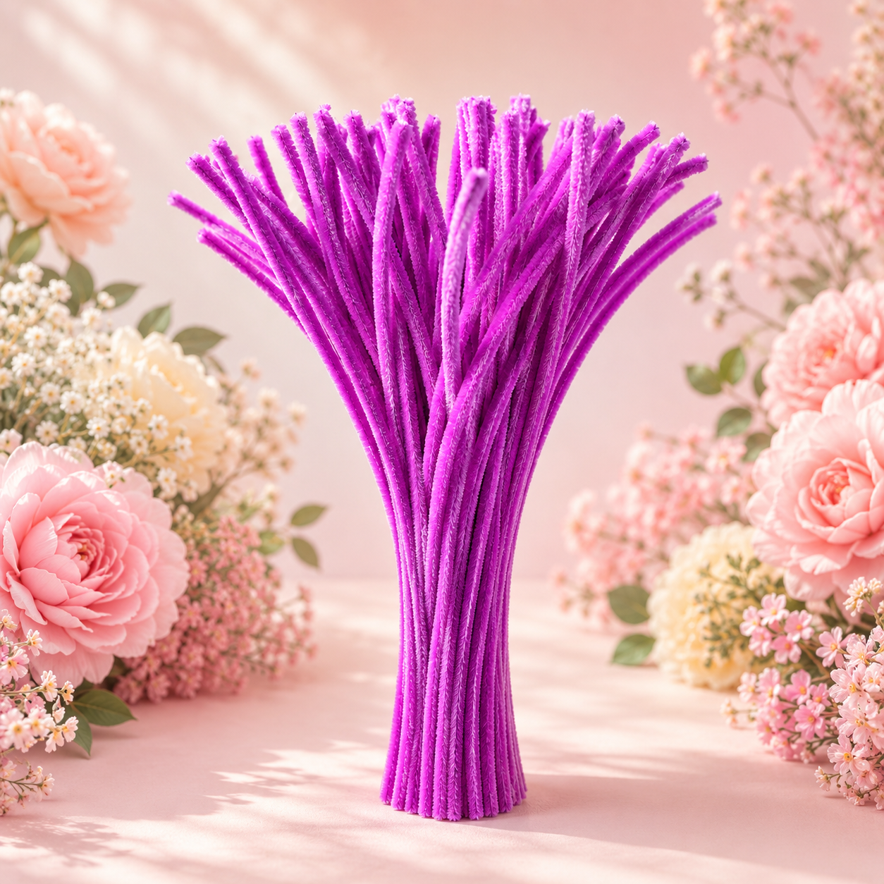 Pipe Cleaners for DIY Crafts (Pack of 95 - 100pcs) - Dark Purple