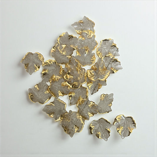 Acrylic Maple Leaf with Golden Line (10gms)