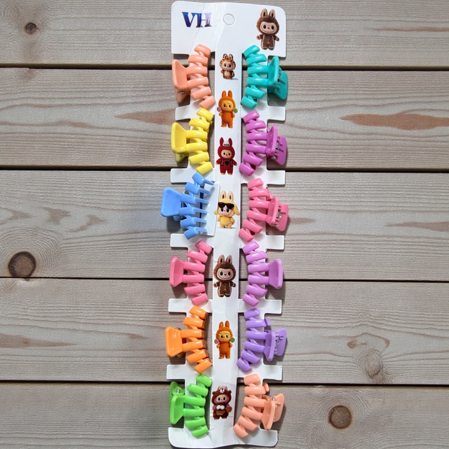 Multicolor Korean Hair Clips (Pack of 12 pcs) JHKC100166