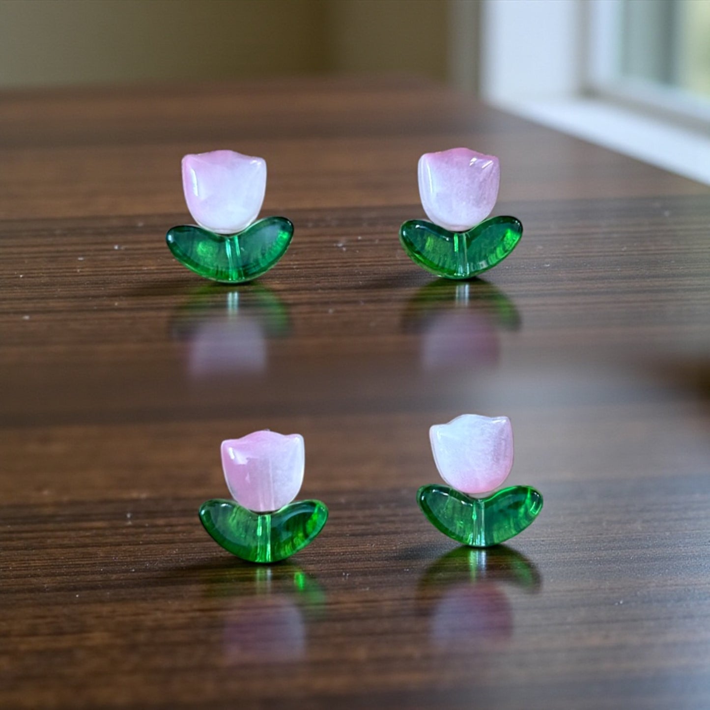 Premium Tulip Flower with Green Leaf (1 Pair)