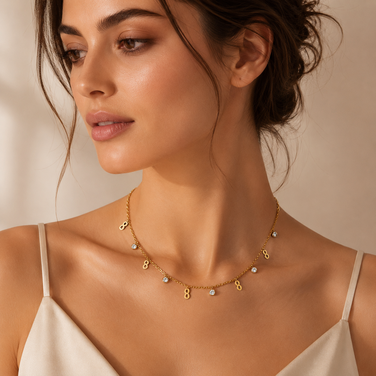 Anti Tarnish Multi-charm Necklace - ATN22