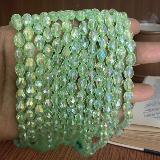 Premium Drop Crystal Beads 8mm - Pastel Green