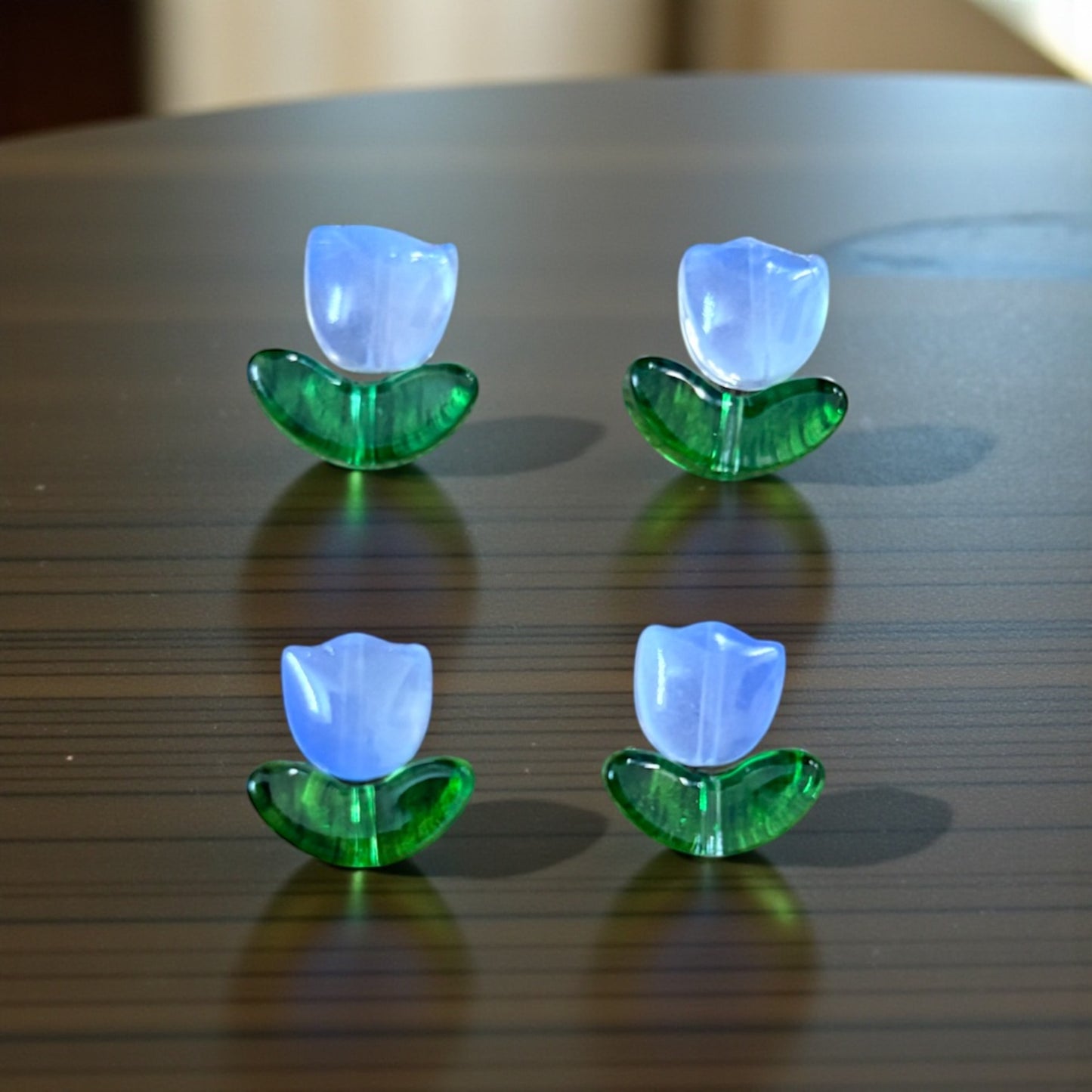 Premium Tulip Flower with Green Leaf (1 Pair)