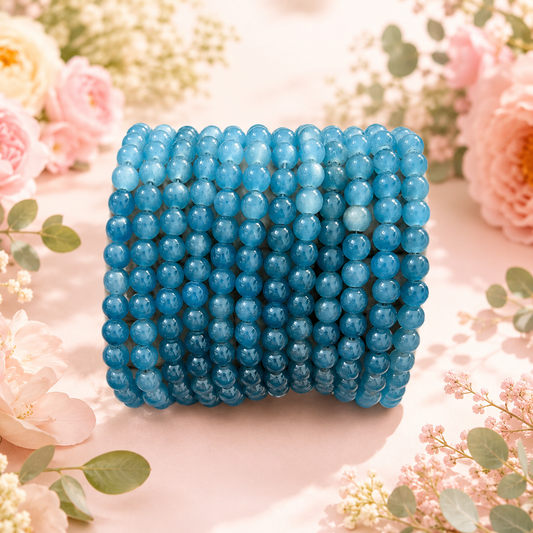 Jelly Beads 8mm - Peacock Blue
