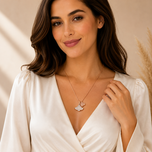 18K Rose Gold Plated Anti Tarnish Necklace - ATN43