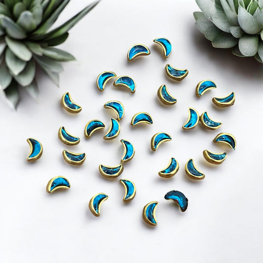Crescent/Moon Stones (10gms) for Jewelry Making, Bangles & Embroidery