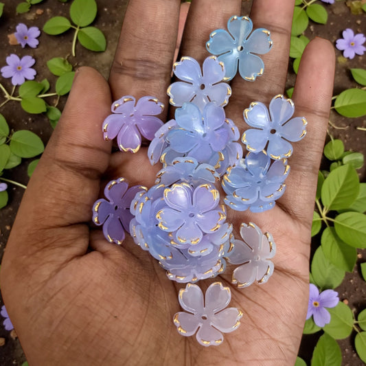 Premium Acrylic Five Petals Flower (10gms) - Type 4