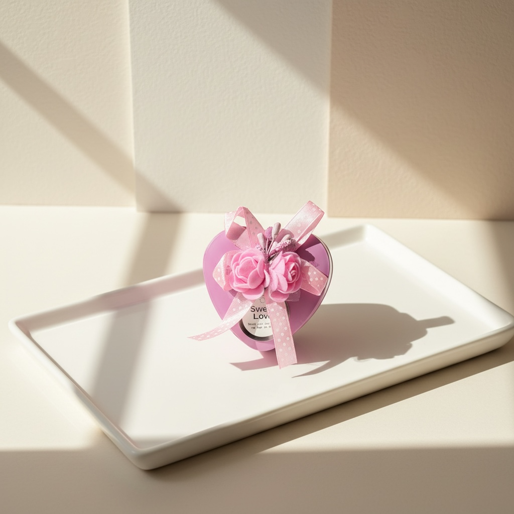 Pretty Baby Pink Heart Shaped Gift Box